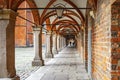 Corridor of arches in Lubeck, Northern Germany