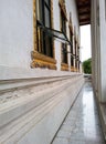 Corridor of buddhist temple. Royalty Free Stock Photo