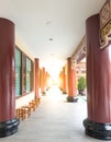 Corridor in Buddhist temple