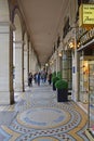 Corridor buildings of Brighton Hotel at Rue de Rivoli, Paris, France