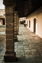 Corridor in Castle of Santa Catalina - Old prison Cadiz, Andalucia, Spain