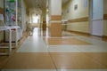 the corridor in the children's clinic. natural light