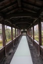 A corridor in the garden of Tenryuji temple in Kyoto, Japan Royalty Free Stock Photo