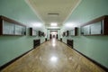 Corridor with glass information displays Royalty Free Stock Photo