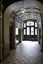 Corridor on the ground floor in the KGB Corner House in Riga, Latvia