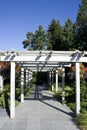 Corridor with hanging flowers