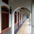 Corridor of Heritage Shophouses in Penang Island