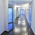 Corridor in a hospital building Royalty Free Stock Photo