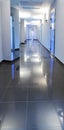 Corridor in a hospital building Royalty Free Stock Photo