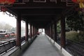 Corridor of Huijing Yard in the South Lake(Jiaxing,Zhejiang,China) Royalty Free Stock Photo