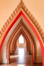 The corridor inside Buddhist temple