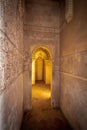 Corridor inside Comares Palace at Nasrid Palaces of Alhambra - Granada, Andalusia, Spain Royalty Free Stock Photo