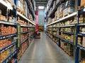Corridor inside the hypermarket Royalty Free Stock Photo