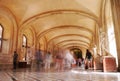 A corridor inside the Louvre Gallery, Paris Royalty Free Stock Photo