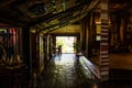 Corridor with light of ancient building Royalty Free Stock Photo