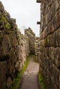 Corridor at Machu Picchu. Royalty Free Stock Photo