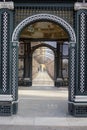 Corridor made of a set of gates in schÃÂ¶nbrunn, Vienna, Austria