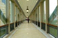 Corridor in a modern building with glass windows Royalty Free Stock Photo