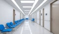 Corridor of modern office building. Empty long corridor in the modern office building Royalty Free Stock Photo