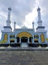 corridor in a mosque in north kalimantan indonesia