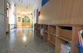 Corridor of a nursery with the decorations Royalty Free Stock Photo