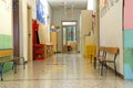 corridor of a nursery school during the holidays without children Royalty Free Stock Photo