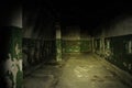 corridor the old destroyed military base of missile forces Royalty Free Stock Photo