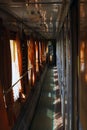 Corridor of the old train compartment Royalty Free Stock Photo