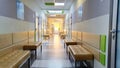 Corridor of a private medical clinic in Kharkov, the concept of health and treatment