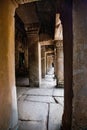 Corridor of the ruin temple of Ta Phrom , Angkor Wat, Cambodia