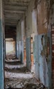 Corridor in a ruined old building