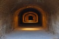 Corridor in ruins of the largest coliseum in North Africa. El Jem,Tunisia, UNESCO Royalty Free Stock Photo