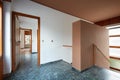 Corridor and staircase with green marble floor in country house Royalty Free Stock Photo