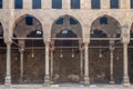 Corridor surrounding the courtyard of the Mosque of al Sultan al Nasir Muhammad ibn Qalawun, Citadel of Cairo, Egypt Royalty Free Stock Photo