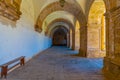 Corridor surrounding inner courtyard at the monastery of Santa Clara a Nova at Coimbra, Portugal