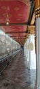 Corridor with Thai paintings in Wat Phra Kaew Royalty Free Stock Photo