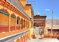 Corridor of Thiksey Gompa Royalty Free Stock Photo