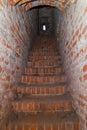 Corridor to the tower of a medieval castle Royalty Free Stock Photo