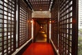 Corridor of a traditional modern Japanese themed spa