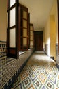 Corridor of a typical riad (guesthouse). Morocco Royalty Free Stock Photo