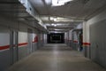 Corridor Of Underground Storage Warehouse And Parking Facility Royalty Free Stock Photo
