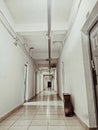 Corridor of university student dorm in wuhan city Royalty Free Stock Photo