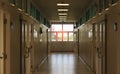 The corridor wallkway in the laboratory building. walk through survey for safety checking, can use as a background interior field