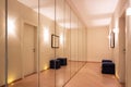 Corridor with wardrobes and mirrors Royalty Free Stock Photo