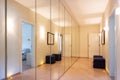 Corridor with wardrobes and mirrors Royalty Free Stock Photo