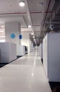 Corridor of the work station an information technology company. Royalty Free Stock Photo