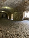Corridors of Hohemzollern Caste Bisingen Germany with vaults