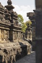 Corridors of the lower levels of the Borobudur temple, Indonesia