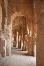 Corridors Roman amphitheatre of Thysdrus at El Djem