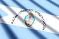 Corrientes colorful waving and closeup flag illustration